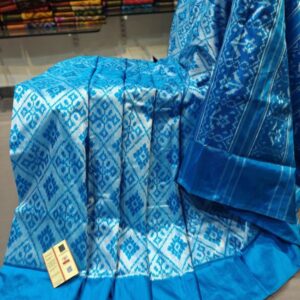 Ikkat Pochampally Handloom Silk  Saree   Zari  Border With Blouse -PRSS1250018