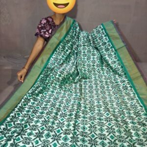 Ikkat Pochampally Handloom Silk  Saree   Zari  Border With Blouse -PRSS1250028