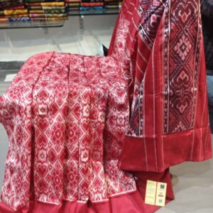 Ikkat Pochampally Handloom Silk  Saree   Zari  Border With Blouse -PRSS125006