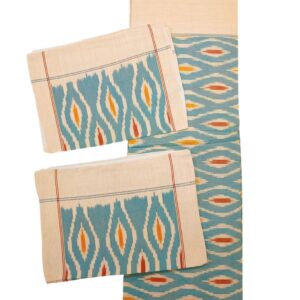 Pochampally Ikkat BedSheets, pochampally bedspreads with pillow covers, Ikkat Bedsheets, Ikkat Bedsheet Manufacturer, Ikkat bedsheets wholesale, Handloom bedsheets