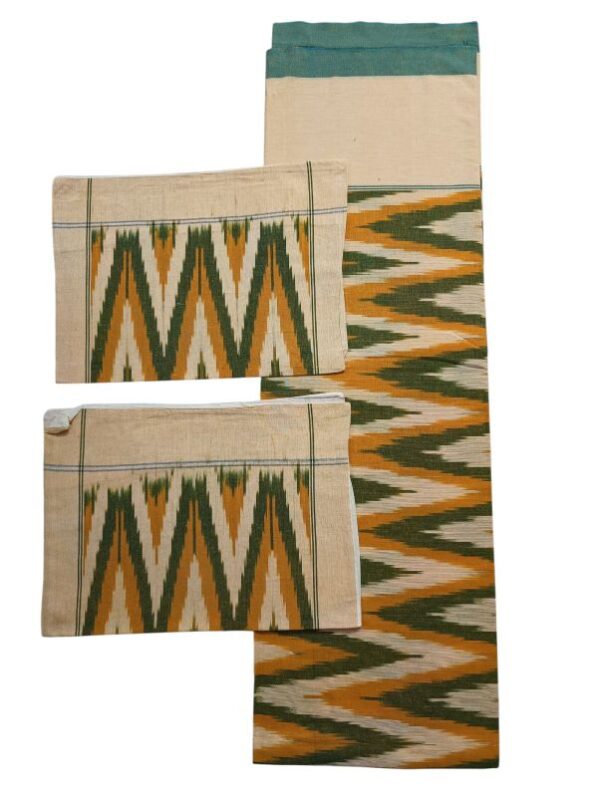 Pochampally Ikkat BedSheets, pochampally bedspreads with pillow covers, Ikkat Bedsheets, Ikkat Bedsheet Manufacturer, Ikkat bedsheets wholesale, Handloom bedsheets