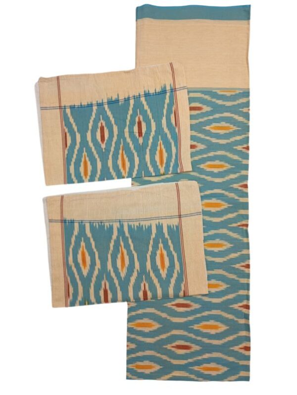 Pochampally Ikkat BedSheets, pochampally bedspreads with pillow covers, Ikkat Bedsheets, Ikkat Bedsheet Manufacturer, Ikkat bedsheets wholesale, Handloom bedsheets