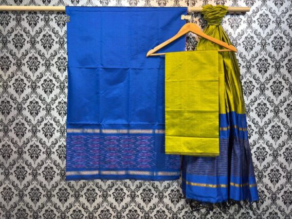 Pochampally Ikkat Silk Mix Unstitched Ethnic Dress Materials -CKSMDM00010