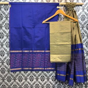 Pochampally Ikkat Silk Mix Unstitched Ethnic Dress Materials -CKSMDM00012