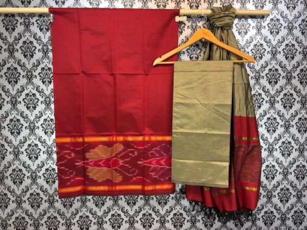Pochampally Ikkat Silk Mix Unstitched Ethnic Dress Materials -CKSMDM00013