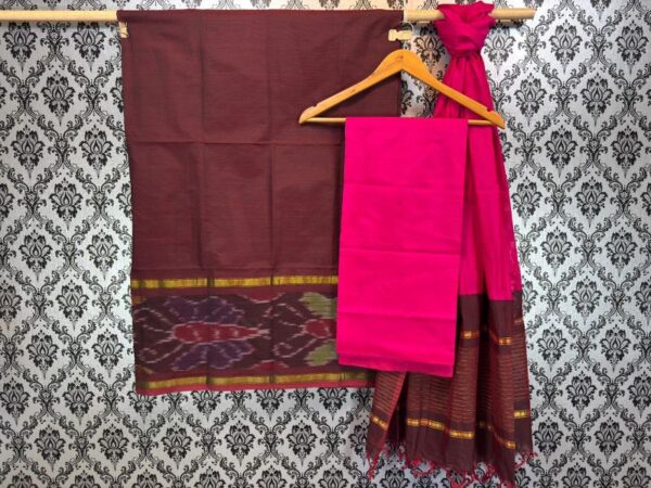 Pochampally Ikkat Silk Mix Unstitched Ethnic Dress Materials -CKSMDM00017