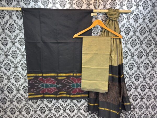 Pochampally Ikkat Silk Mix Unstitched Ethnic Dress Materials -CKSMDM00018