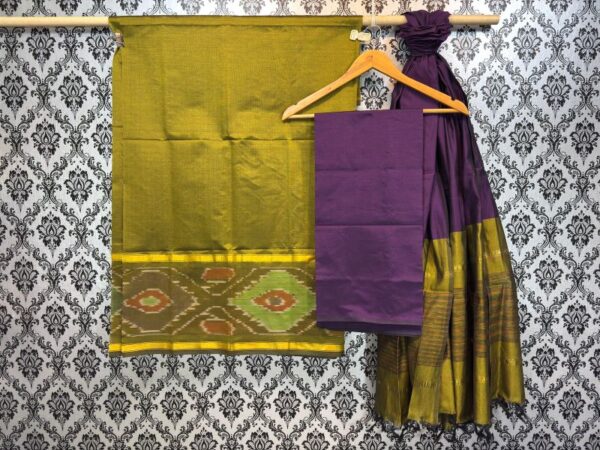 Pochampally Ikkat Silk Mix Unstitched Ethnic Dress Materials -CKSMDM0002