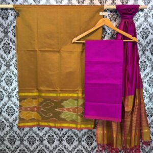 Pochampally Ikkat Silk Mix Unstitched Ethnic Dress Materials -CKSMDM00023