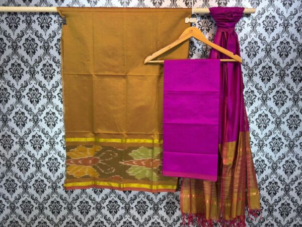 Pochampally Ikkat Silk Mix Unstitched Ethnic Dress Materials -CKSMDM00023
