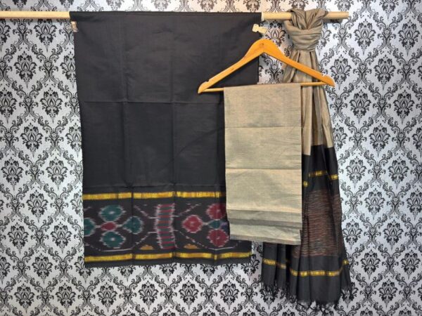 Pochampally Ikkat Silk Mix Unstitched Ethnic Dress Materials -CKSMDM00024