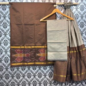 Pochampally Ikkat Silk Mix Unstitched Ethnic Dress Materials -CKSMDM00025