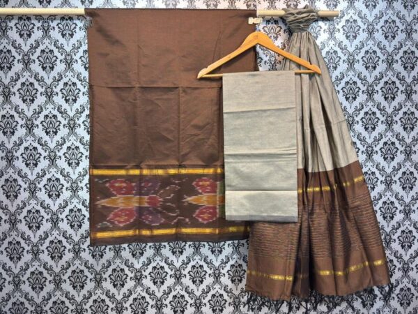 Pochampally Ikkat Silk Mix Unstitched Ethnic Dress Materials -CKSMDM00025