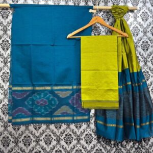 Pochampally Ikkat Silk Mix Unstitched Ethnic Dress Materials -CKSMDM00026