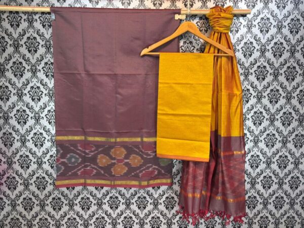 Pochampally Ikkat Silk Mix Unstitched Ethnic Dress Materials -CKSMDM00029