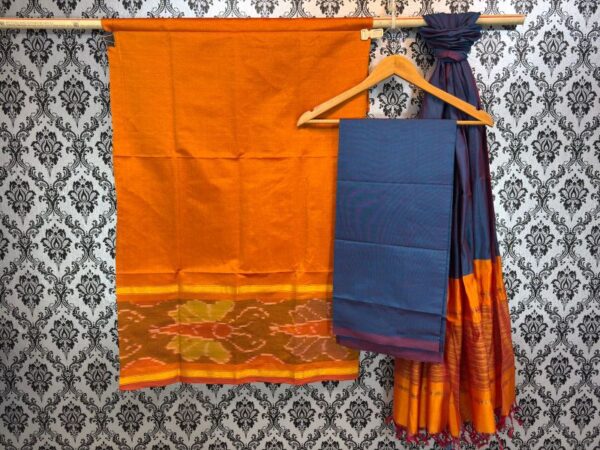 Pochampally Ikkat Silk Mix Unstitched Ethnic Dress Materials -CKSMDM0003
