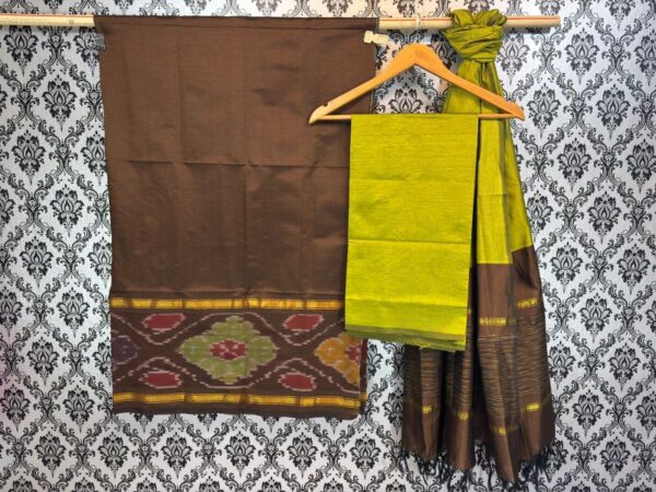 Pochampally Ikkat Silk Mix Unstitched Ethnic Dress Materials -CKSMDM00036