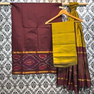 Pochampally Ikkat Silk Mix Unstitched Ethnic Dress Materials -CKSMDM0004