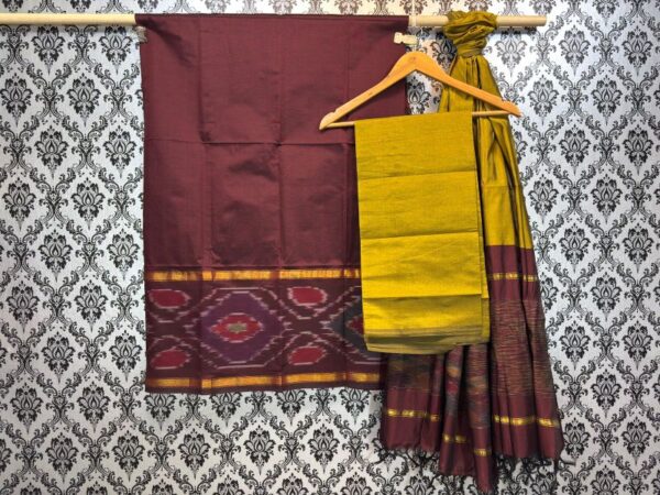 Pochampally Ikkat Silk Mix Unstitched Ethnic Dress Materials -CKSMDM0004