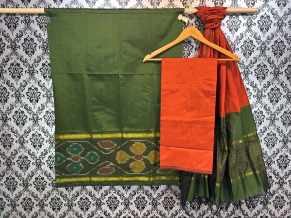 Pochampally Ikkat Silk Mix Unstitched Ethnic Dress Materials -CKSMDM00040