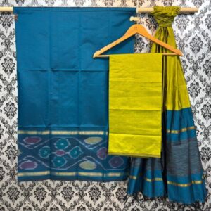Pochampally Ikkat Silk Mix Unstitched Ethnic Dress Materials -CKSMDM00041