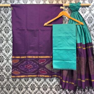 Pochampally Ikkat Silk Mix Unstitched Ethnic Dress Materials -CKSMDM00042