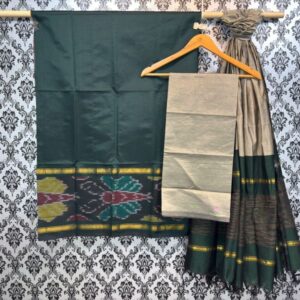 Pochampally Ikkat Silk Mix Unstitched Ethnic Dress Materials -CKSMDM0005