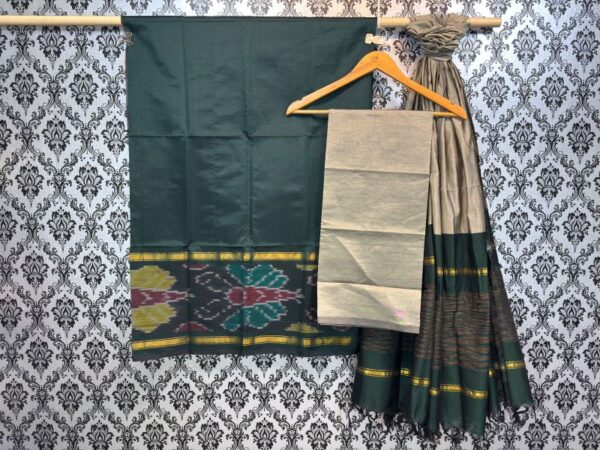 Pochampally Ikkat Silk Mix Unstitched Ethnic Dress Materials -CKSMDM0005