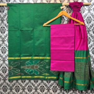 Pochampally Ikkat Silk Mix Unstitched Ethnic Dress Materials -CKSMDM0006