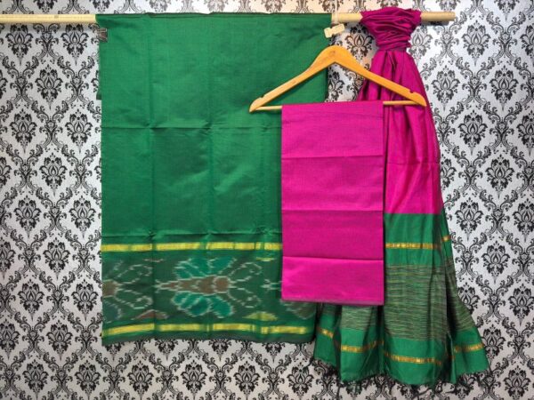 Pochampally Ikkat Silk Mix Unstitched Ethnic Dress Materials -CKSMDM0006