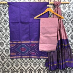 Pochampally Ikkat Silk Mix Unstitched Ethnic Dress Materials -CKSMDM0007