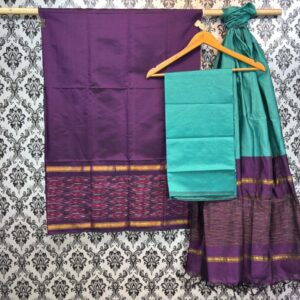 Pochampally Ikkat Silk Mix Unstitched Ethnic Dress Materials -CKSMDM0008