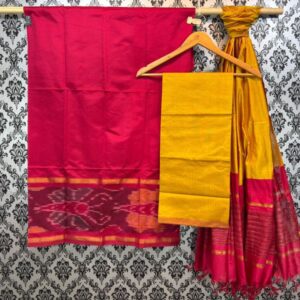 Pochampally Ikkat Silk Mix Unstitched Ethnic Dress Materials -CKSMDM0009