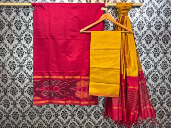 Pochampally Ikkat Silk Mix Unstitched Ethnic Dress Materials -CKSMDM0009