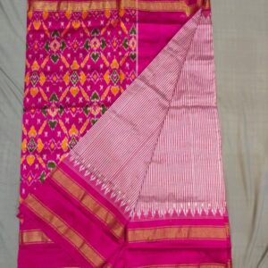 Pochampally Double Ikkat Silk Sarees With Blouse | Handloom Sarees -PRSS99001