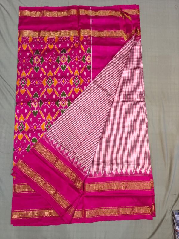 Pochampally Double Ikkat Silk Sarees With Blouse | Handloom Sarees -PRSS99001