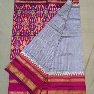 Pochampally Double Ikkat Silk Sarees With Blouse | Handloom Sarees -PRSS99007