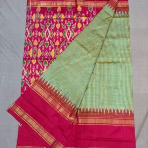 Pochampally Double Ikkat Silk Sarees With Blouse | Handloom Sarees -PRSS99008