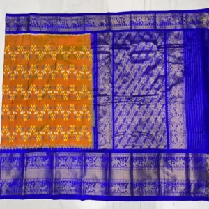 Pochampally Ikkat Silk Kanchi Border Sarees -SMKS180010