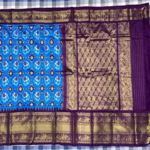 Pochampally Ikkat Silk Kanchi Border Sarees -SMKS18002