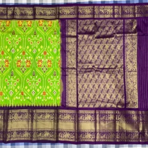Pochampally Ikkat Silk Kanchi Border Sarees -SMKS18003