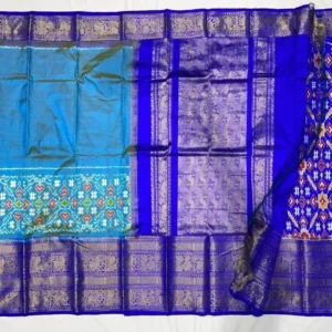 Pochampally Ikkat Silk Kanchi Border Sarees -SMKS18006