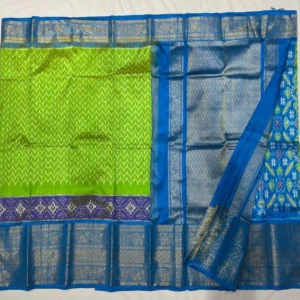 Pochampally Ikkat Silk Kanchi Border Sarees -SMKS18007