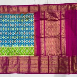 Pochampally Ikkat Silk Kanchi Border Sarees -SMKS18008
