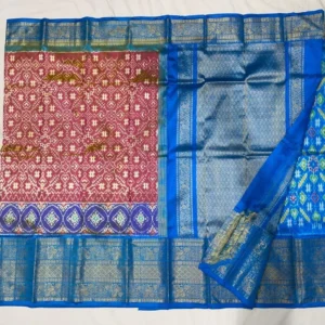Pochampally Ikkat Silk Kanchi Border Sarees -SMKS18009