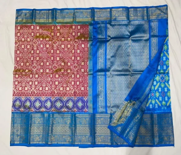 Pochampally Ikkat Silk Kanchi Border Sarees -SMKS18009
