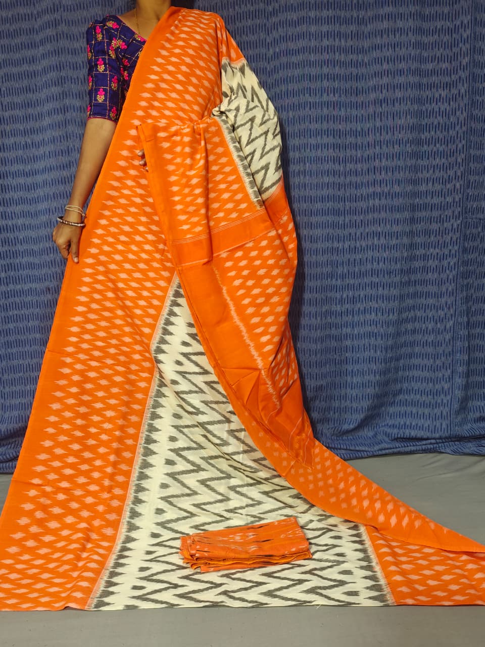 Pochampally Double Ikkat Mercerized Cotton Sarees -PRSM29020