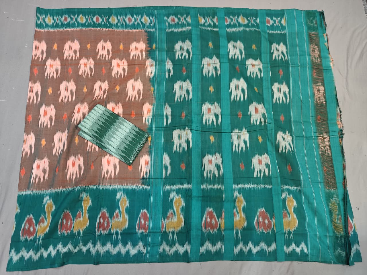 Pochampally Double Ikkat Mercerized Cotton Sarees -PRSM29021