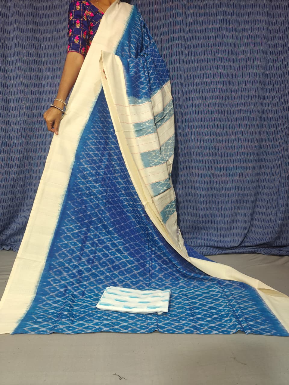 Pochampally Double Ikkat Mercerized Cotton Sarees -PRSM29026