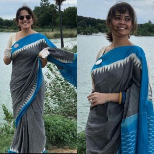 Pochampally Double Ikkat Mercerized Cotton Sarees -PRSM29030